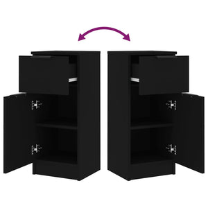 Schwarze Holzwerkstoff Sideboards, 2er Set