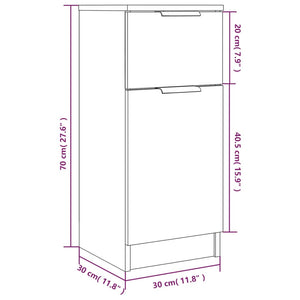 Sideboard Sonoma-Eiche 30x30x70 cm