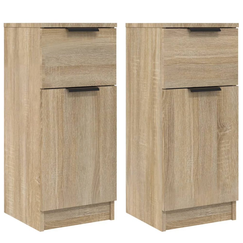 Sideboards 2er Set Sonoma Eiche 30x70 cm