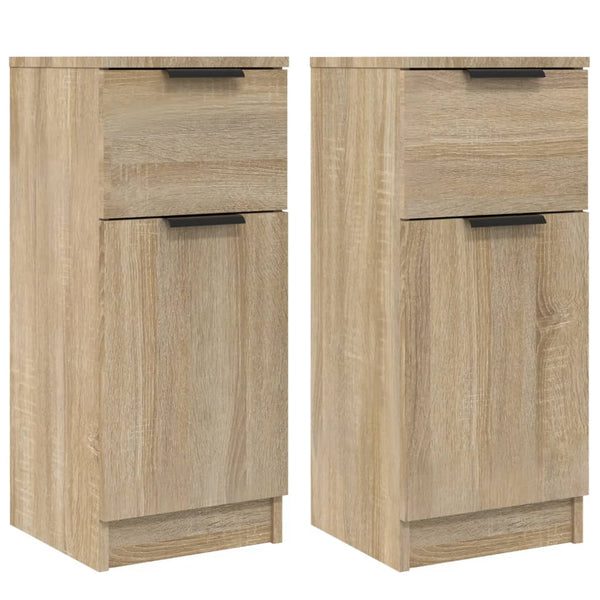 Sideboards 2er Set Sonoma Eiche 30x70 cm
