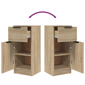 Sideboards 2er Set Sonoma Eiche 30x70 cm