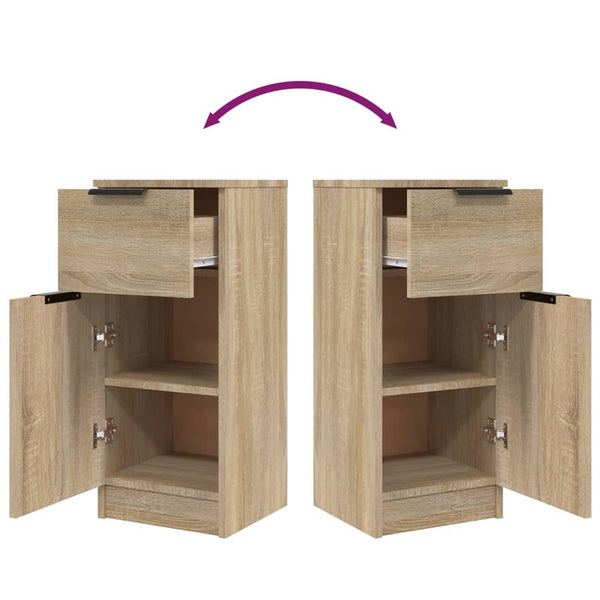 Sideboards 2er Set Sonoma Eiche 30x70 cm