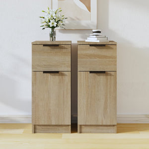 Sideboards 2er Set Sonoma Eiche 30x70 cm