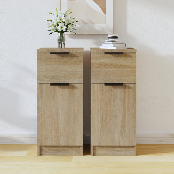 Sideboards 2er Set Sonoma Eiche 30x70 cm