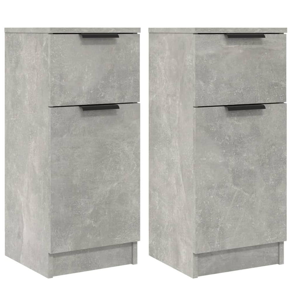 Betongraue Sideboards, 2er-Set