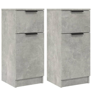 Betongraue Sideboards, 2er-Set