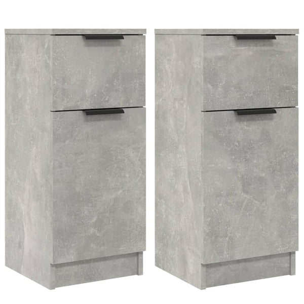 Betongraue Sideboards, 2er-Set