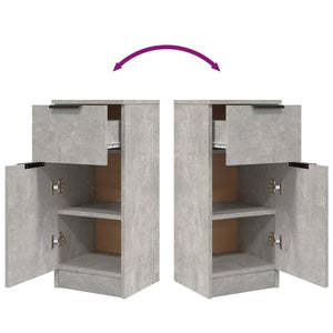 Betongraue Sideboards, 2er-Set