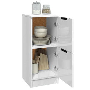 2er Set Sideboards Hochglanz Weiß 30x70 cm
