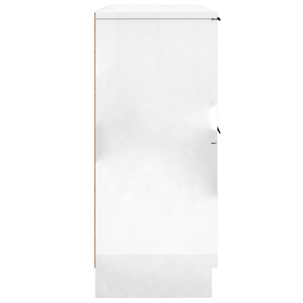2er Set Sideboards Hochglanz Weiß 30x70 cm