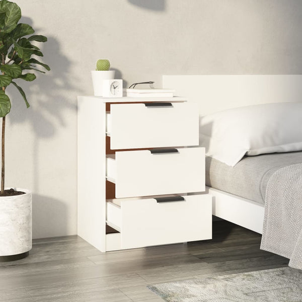 vidaXL Table de chevet blanc 40x36x65 cm