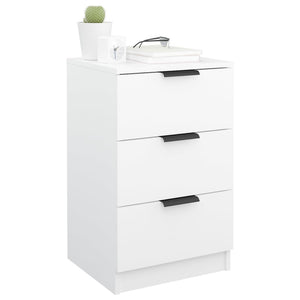 vidaXL Table de chevet blanc 40x36x65 cm