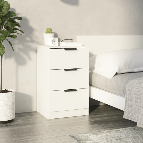 vidaXL Table de chevet blanc 40x36x65 cm