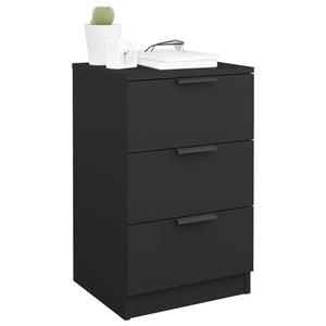Nachttische Schwarz 40x36x65 cm, 2er-Set