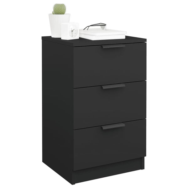 Nachttische Schwarz 40x36x65 cm, 2er-Set