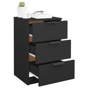 Nachttische Schwarz 40x36x65 cm, 2er-Set