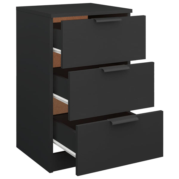 Nachttische Schwarz 40x36x65 cm, 2er-Set