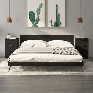 Nachttische Schwarz 40x36x65 cm, 2er-Set
