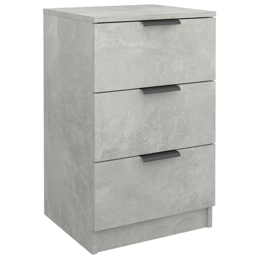 vidaXL Bedside Cabinet Concrete Gray 40x36x65 cm