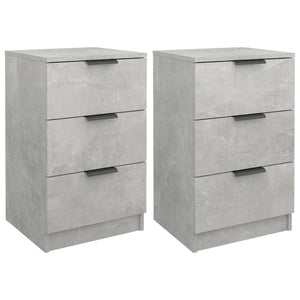 Nachttische Betongrau 40x36x65 cm, 2er-Set