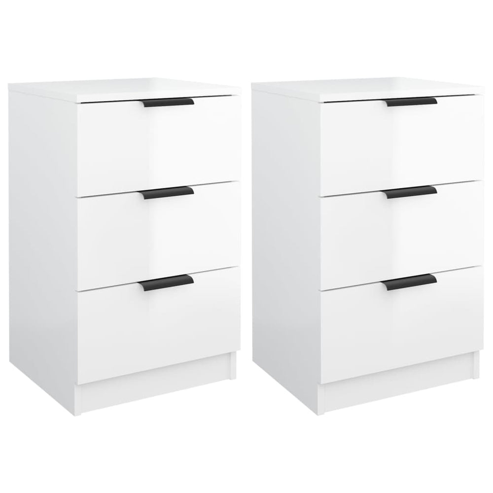 vidaXL Nightstands 2 pcs. High Gloss White 40x36x65 cm