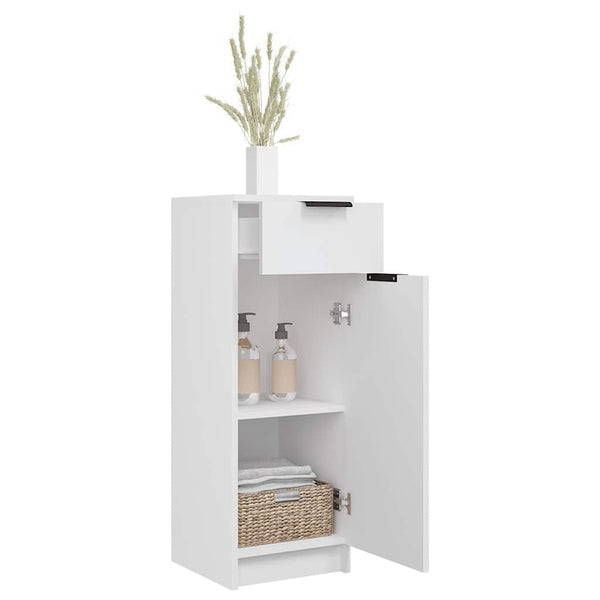 Weißer Badschrank 32x33,5x90 cm