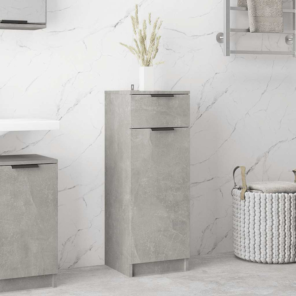 Badschrank Betongrau 32x34x90 cm