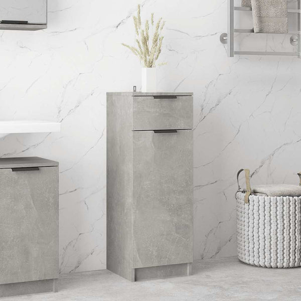 Badschrank Betongrau 32x34x90 cm