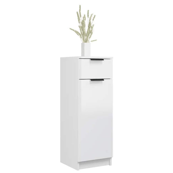 Hochglanz Badschrank Weiß 32x33,5x90cm