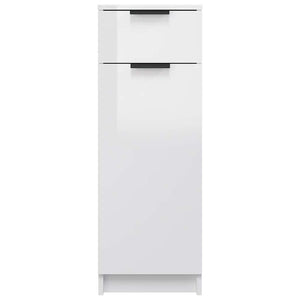 Hochglanz Badschrank Weiß 32x33,5x90cm