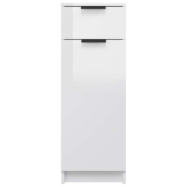 Hochglanz Badschrank Weiß 32x33,5x90cm