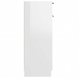 Hochglanz Badschrank Weiß 32x33,5x90cm