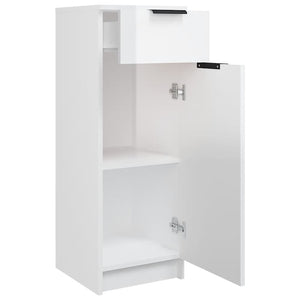 Hochglanz Badschrank Weiß 32x33,5x90cm