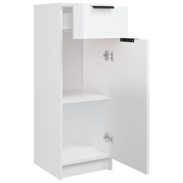 Hochglanz Badschrank Weiß 32x33,5x90cm
