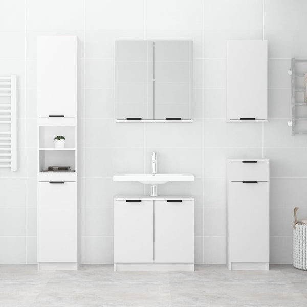 Wand-Badschrank Weiß 32x20x67 cm