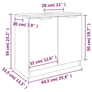 Betongrauer Badschrank 64,5 cm