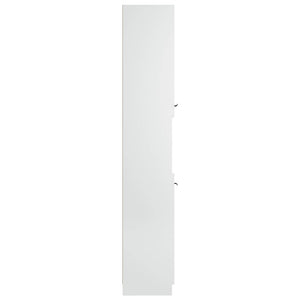 Weißer Badschrank Holzwerkstoff 32x34x188,5 cm