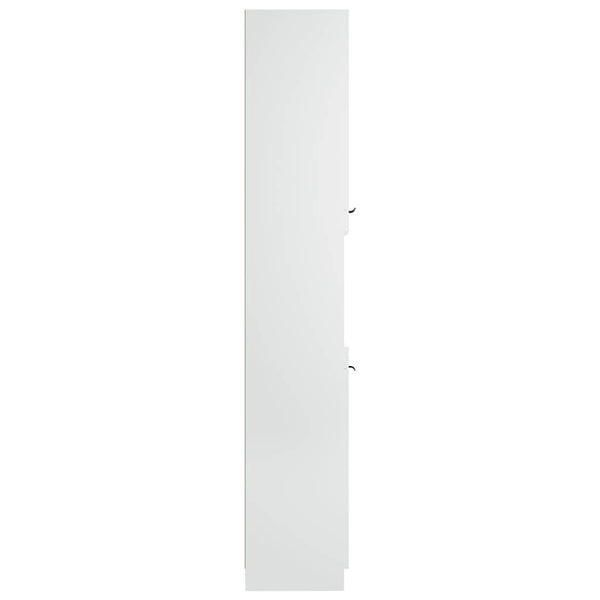 Weißer Badschrank Holzwerkstoff 32x34x188,5 cm
