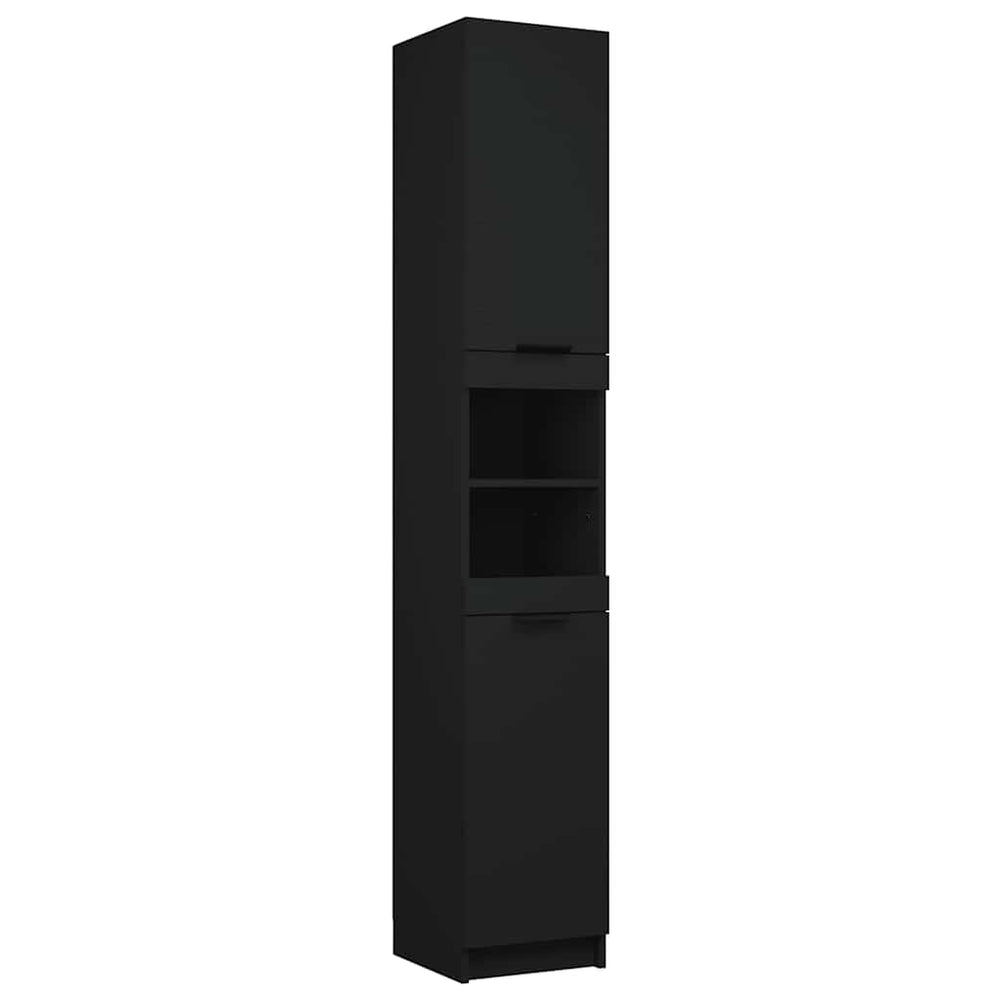 Schwarzer Badschrank 32x34x188,5 cm