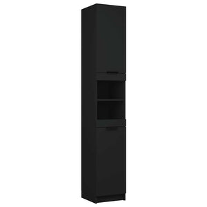 Schwarzer Badschrank 32x34x188,5 cm
