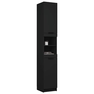 Schwarzer Badschrank 32x34x188,5 cm