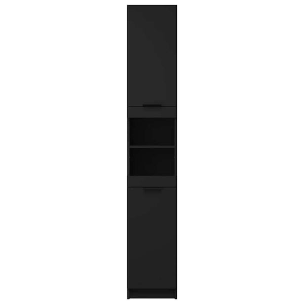 Schwarzer Badschrank 32x34x188,5 cm
