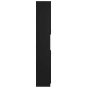 Schwarzer Badschrank 32x34x188,5 cm