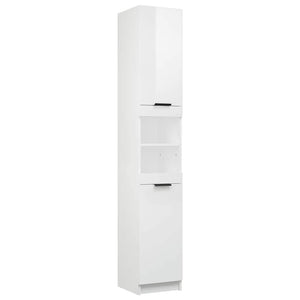 Hochglanz Badschrank Weiß, 188.5cm