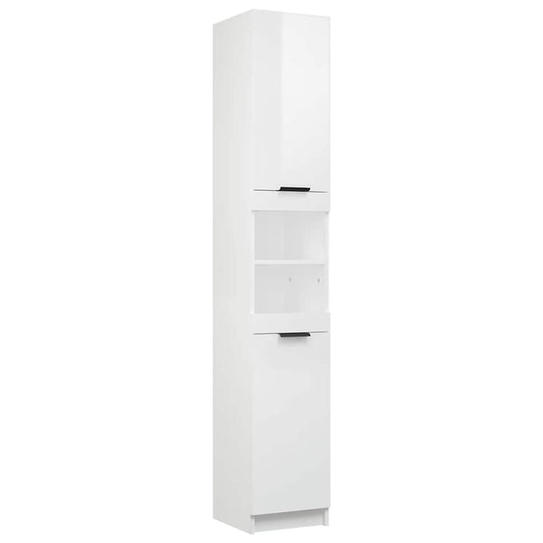 Hochglanz Badschrank Weiß, 188.5cm