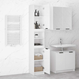 Hochglanz Badschrank Weiß, 188.5cm
