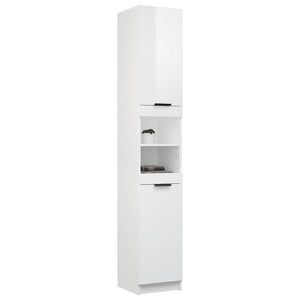 Hochglanz Badschrank Weiß, 188.5cm