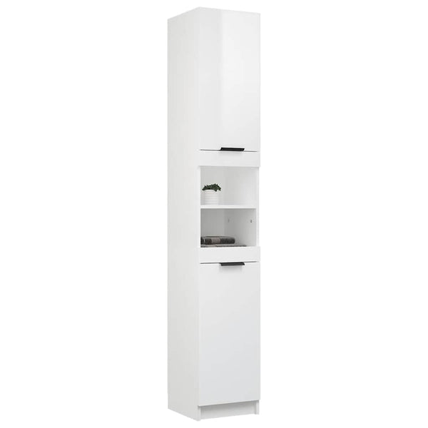 Hochglanz Badschrank Weiß, 188.5cm