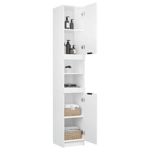 Hochglanz Badschrank Weiß, 188.5cm