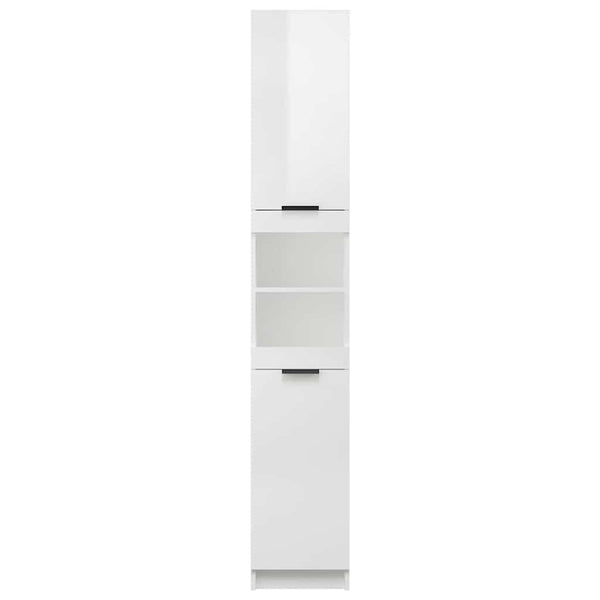 Hochglanz Badschrank Weiß, 188.5cm